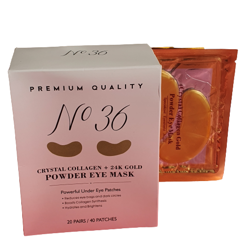 No36 under eye mask, 24K gold, crystal collagen, hyaluronic acid