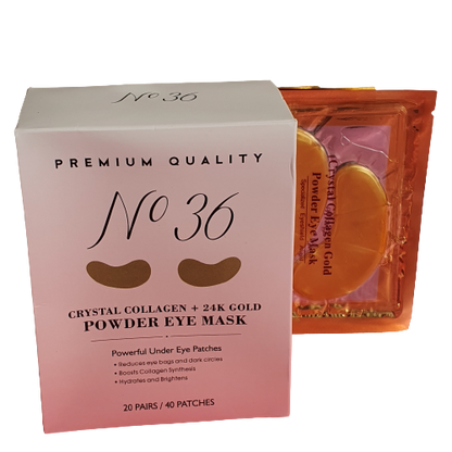 No36 under eye mask, 24K gold, crystal collagen, hyaluronic acid