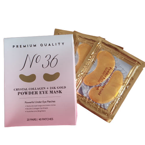 No36 under eye mask, 24K gold, crystal collagen, hyaluronic acid